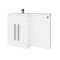 Aquariss 1100mm L Shape Left Hand Combination Vanity Unit Furniture Storage Gloss White Painting Sink Unit & BTW Toilet Unit - Flat Packed