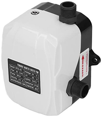 Pompa Booster Automatica, Pompa Booster ABS Motore In Ottone Pressione Dell'acqua Ad Alto Sollevamento 180 W per Doccia Lavello Cucina DC24V Spina Europea AC100‑240V 4.0A