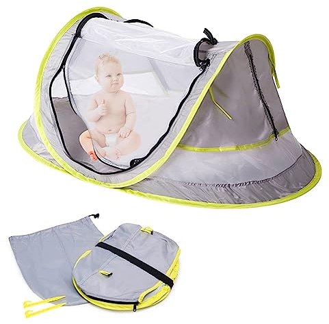 Baby-Strandmuschelzelt,Tragbares ultraleichtes Strandzelt,Pop-up-Baby-Strandzelt, Outdoor-Sonnenschutzzelt,UV50+,Baby-Outdoor-Moskitonetz,für Familien-Strandcamping, Wanderausflug, Grillparty