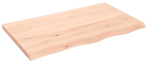 vidaXL Tablero de Mesa, Superficie de Escritorio, Tablero Repuesto de Mesa, Tablero de Estantería Comedor, Madera Maciza Roble sin Tratar