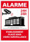 Panneau Alarme, Établissement Placé Sous Vidéo Surveillance Alu 2 Mm - 300 X 420 Mm Signalisation Rectangulaire Prépercée Avec Kit De Fixation Fabrication Française