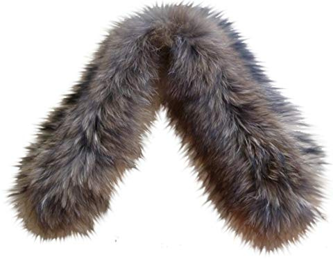 MERRYLAND Fellstreife Kapuzenstreife ECHTFELL Pelz Finnraccoon Fell Kapuze Streife Real Fur Trim Fellkragen Pelzkragen Pelzstreife Echt Fell