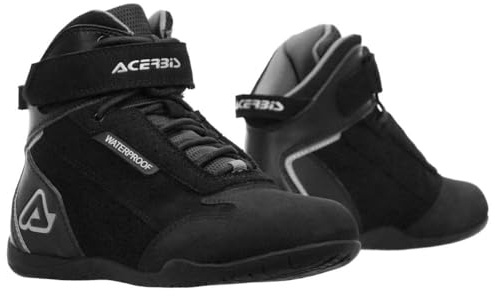 Acerbis First Step Motorradschuhe für Herren, Schwarz/Weiß, 39 EU