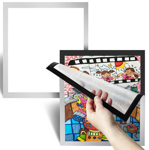 Mbsomnus 5 Stück Diamond Painting Rahmen 30x40cm Diamond Painting Bilderrahmen Innenmaß 25x35cm 5D Diamond Painting Rahmen Picture Silber für Hochzeit Geschenk Geburtstag Zuhause Küche Büro