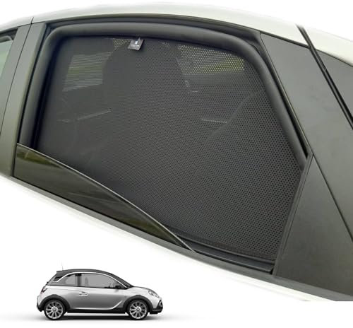 XTRM-CAR Sonnenschutz Blenden für Opel Adam (2012-2019) -3 Türen ideal angepasst, Höhste Qualität UV-Schutz und Hitzereduktion (Komplettes Set)