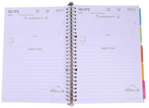 NUOBESTY Rezeptplaner Für Küche Rezeptbuch Mit Wechselbarem Innenteil Notizbuch Für Rezeptideen Und Haushaltsrezepte Für Kochliebhaber Und Planer