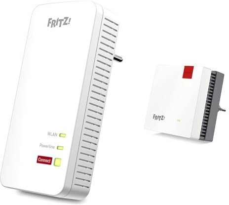 AVM Fritz!Powerline 1240 AX Set WLAN Gigabit Powerline & FRITZ! Repeater 1200 AX Ripetitore Wi-Fi 6