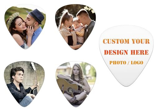 Zysta Personalisierte Plektrum Foto Plektren Gitarre MIT Wunschbild 2/4/6 Stück Guitar Picks Bass-Plektren für Bass E-Gitarre Akustikgitarre Ukulel