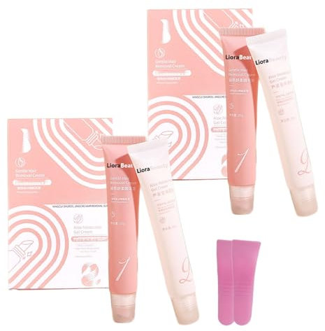 Liorabeauty hair removal cream, Sensitive skin hair removal cream for women, Painless bikini hair removal gel, Depilatory cream for bikini line, Legs, Arms, Underarms with tool. (2)
