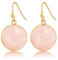 LILIE&WHITE Orecchini con Pietra Naturale Rosa per Donna, Gioielli Eleganti e Antiallergici, Design Raffinato e Resistente alla Scoloritura, Regalo per Ogni Occasione