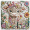 Crystal Highland Cow Puzzle for Adults 1000 Pieces, Cute Animal Jigsaw Puzzle, Flower Butterfly Diamond Gem Jewel Art Puzzle