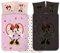 Brandmac Parure de lit Minnie Mouse 100 x 135 cm + taie d'oreiller 40 x 60 cm, 100 % coton | Parure de lit phosphorescente parfaite pour les enfants | Parure de lit réversible douce Minnie Mouse pour