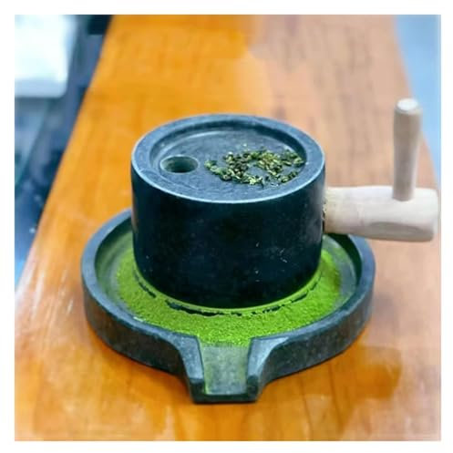 Mulino a pietra manuale, piccolo mulino a pietra per cereali, macchina per macinare polvere di tè matcha, mulino manuale per cereali facile da usare per chicchi di caffè/fichi d'India