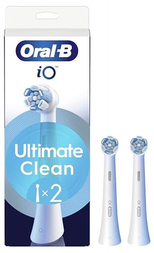 Oral-B iO Series Ultimate Clean Replacement Brush Heads, 2 Count - Original Round Heads, Crisscross Bristles, Deep Cleaning, Plaque Removal, Compatible with iO Electric Toothbrushes
