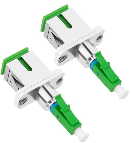 AXFEE Adattatore in Fibra Ottica, 2 Pezzi SC/APC femmina a LC/APC maschio Singlemode, Per LAN, SAN, WAN, MAN, Consente la Giunzione di Cavi