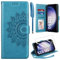 Kmofizle Handyhülle für Samsung Galaxy S23 5G Hülle mit Schutzfolie und Band, Premium Lederhülle Flip Magnet Klapphülle Kartenfach Standfunktion Stoßfeste Schutzhülle für Samsung S23 5G(Blau)