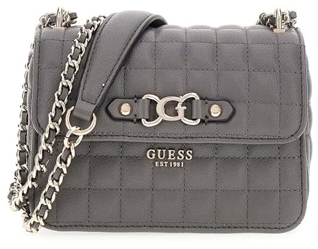 GUESS Schultertasche Abendtasche Nadira Mini Convertible Xbody Flap Bag Slate grau
