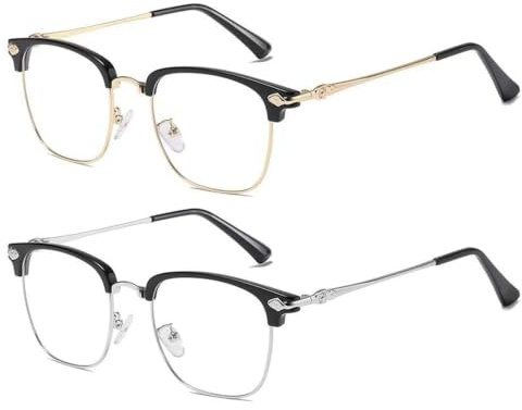 RQcMid 2 Stück Autofokus Brille Mit Selbsteinstellung, Intelligente Brille Automatische Sehstärke, Für Büroarbeit Und Autofahren, Lesebrille Mit Automatischem Zoom Und Blaulichtschutz
