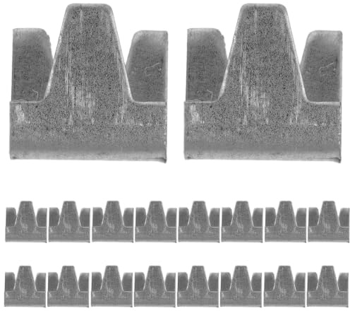 PAMINGONO 300pcs Rabbit Cage Clips for Parakeet and Guinea Pig Cages Silver Iron Wire Fencing Staples with Pressed Pattern and Enhanced Opening Angle Resistant to Deformation for Poultry