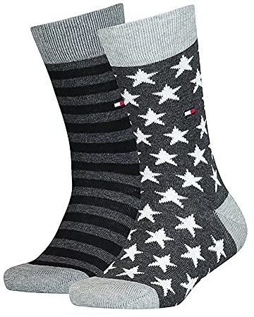 Tommy Hilfiger Unisex Kinder Classic Socken, Schwarz, 39-42 EU