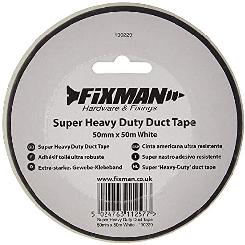 Fixman 190229 Super Heavy Duty Duct Tape 50 mm x 50m White