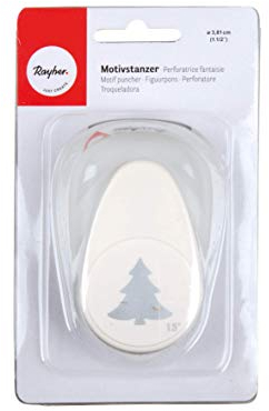 Rayher Hobby 69010000 Motivstanzer Tannenbaum, ø 3,81 cm- 1,5 Zoll, geeignet für Papier/Karton bis zu 200g/m²