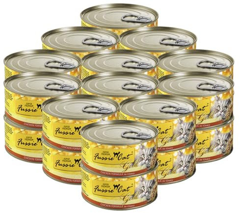 Fussie Cat Super Premium Chicken Formula in Gravy Grain-Free Wet Cat Food 2.82oz, case of 24