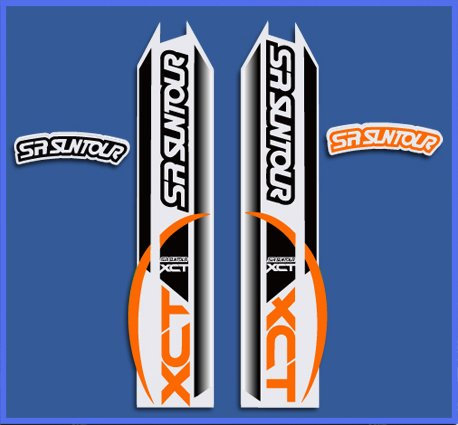 Ecoshirt Adesivi Fork SR Suntour Dp1109 Stickers Aufkleber Decals Autocollants Adesivi, Arancione