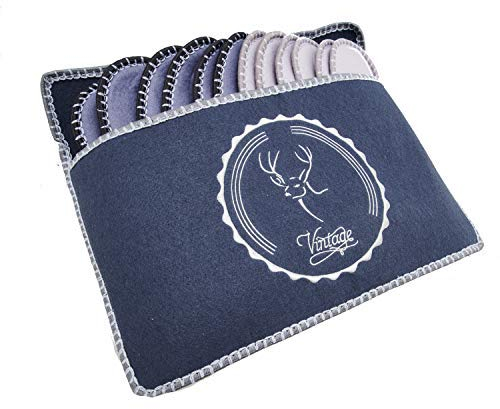 ONVAYA ABS Gästepantoffel Set Vintage Hirsch | 6er Set | Antirutsch | Hausschuhe | Pantoffel | aus Filz