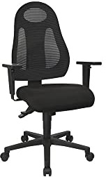 Topstar Free Art, ergonomischer Bürostuhl, Schreibtischstuhl, Stoff, Schwarz/Schwarz