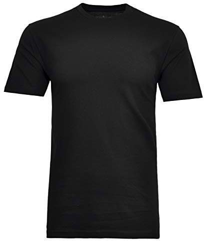 RAGMAN Herren T-Shirt Long & Tall mit Rundhals 2XT, Schwarz-009