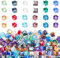 PH PandaHall 360pcs 6mm Kristallglasperlen 12 Farben Würfel Glasperlen AB Farbe überzogene Elektroplatte Glasperlen Bicone Armband Perlen für Armband Halskette Schlüsselanhänger Sonnenfänger, Loch:1m