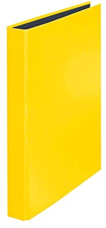 Original Falken YourColor Ringbuch. Made in Germany. 2-D-Ring-Mechanik DIN A4 Füllhöhe 25 mm gelb Kalender Organizer Ring-Ordner Hefter Plastikordner ideal für Büro und Schule