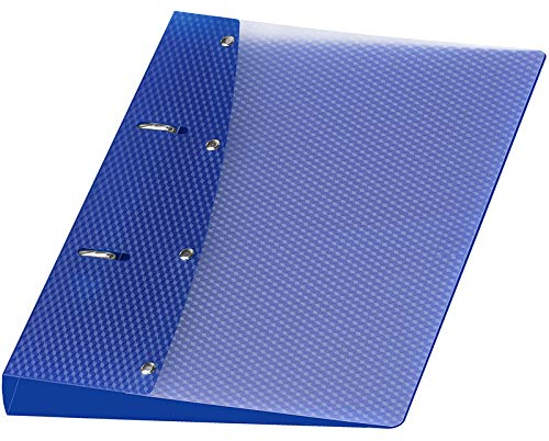 Veloflex 6er Pack Ringordner Diamond, Ringbuch, Ordner, DIN A5, 2-Ring-Mechanik, 20 mm, PP-Vollkunststoff (blau)