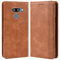 HualuBro Handyhülle für LG Q60 Hülle, LG K50 Hülle, Retro Leder Stoßfest Klapphülle Schutzhülle Handytasche LederHülle Flip Case Cover für LG Q60 / LG K50 Tasche, Braun
