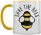Grindstore Kaffeebecher Save The Bees Yellow Innen gelb gefärbt weiß