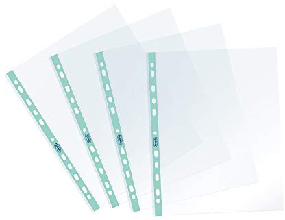 Favorit 400136868 Transparente Briefumschläge, Universalbohrung, Innenformat 22 x 30 cm, blanko, für A4-Blätter, 25 Stück