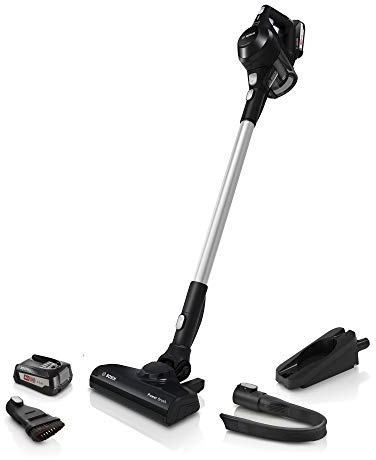 Bosch Hausgeräte BLS612BLCK, Aspirapolvere a Mano Unlimited Serie 6, Nero, 2 Akkus