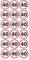 MKM Print - Geburtstags Sticker 40 Jahre | 54 Stück | Aufkleber für Runde Geburtstage DIY
