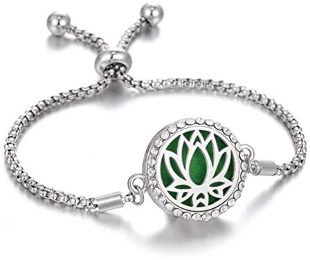 Armband mit Diffusor für ätherische Öle – Dieses Armband ermöglicht es Ihnen, die Vorteile ätherischer Öle den ganzen Tag über zu genießen, von Le Biais de la olfaction (Buddha) (Lotus)