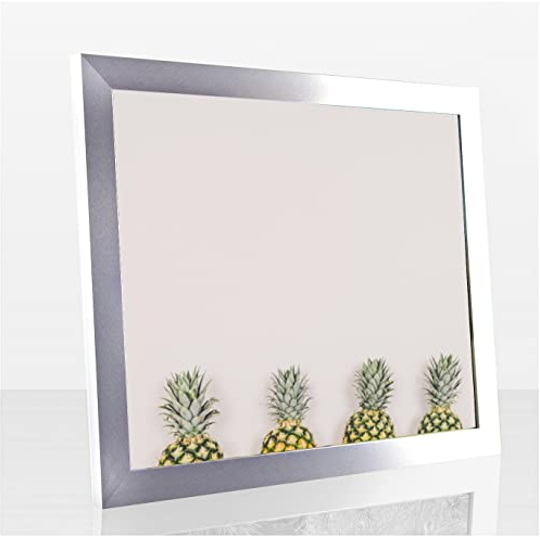 Bonito Slimline Profil Bilderrahmen Posterrahmen 35x45 cm Alu gebürstet Dekor 45x35 cm Puzzlerahmen Diamond Painting mit Kunstglas klar