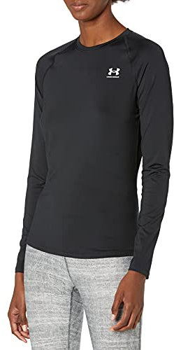 Under Armour HG Authentics Comp Longsleeve T-Shirt Damen Weiß schwarzweiss, M Damen