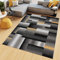TAPISO Maya Kollektion Teppich Kurzflor Modern Vierecke Streifen Design Schwarz Grau Gelb Weiß Meliert Verwischt Wohnzimmer Schlafzimmer ÖKOTEX 250 x 300 cm