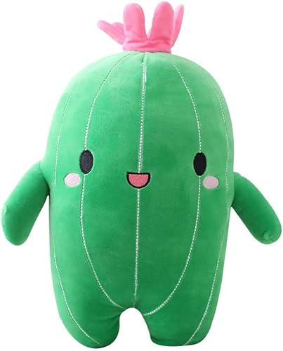 JOSON 9.8 Cactus Plush Stuffed Plant with Smiley Soft Cactus Plush Toy, Birthday Party Gift for Boys and Daughters