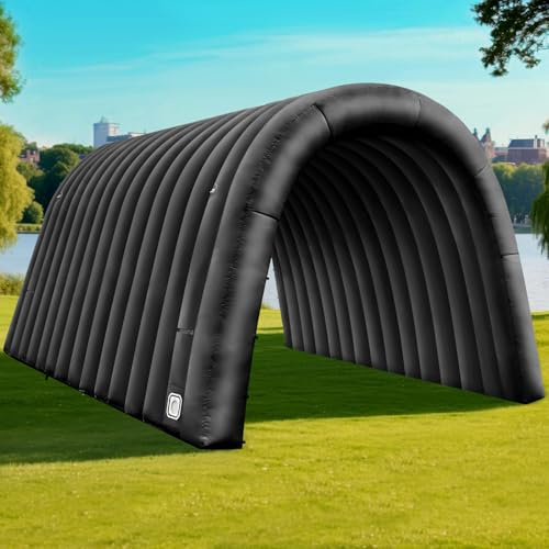 OZIS 16FT Inflatable Tunnel Entrance Sports with Installed Blower Inflatable Football Tunnel Tent Inflatable Entryway for Business Advertising Event Exhibition Promotion(Black,16x10x10ft)