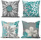 ASDCXZ Grün Kissenbezug 50x50 cm 4er Set, Nordeuropa Modern Blumen Grün Grau Sofa Dekokissen Kissenbezüge Kissenhülle Waschbar Polyester Leinen Textil Polster Kopfkissenbezug Kissen Bezug