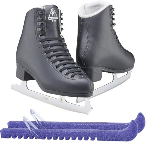 Jackson Ultima Classic JC552 Eiskunstlaufschuhe für Herren/Jungen, mittlere Breite, Herrengröße 46, mit Skate-Guards