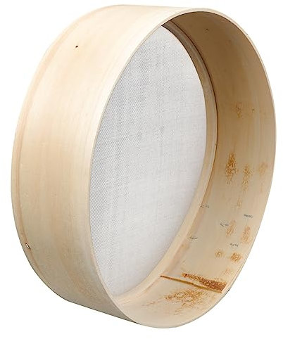Garneck Handgehaltenes Mehlsieb Aus Holz Feinmaschiges Sieb Zum Backen Mehlsieb Zum Backen Sieb