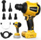 Cordless Dust Blower for Dewalt 20V Battery, LIVOWALNY Leaf Blower Brushless Handheld Blower Sawdust Blower 447 MPH/39 CFM for Garages, Sawmill Room, Workshop Cleaning (No Battery)