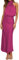 Odizli Robe de soirée longue élégante sans manches en satin pour femme - Pour l'été et le mariage, Rose, L